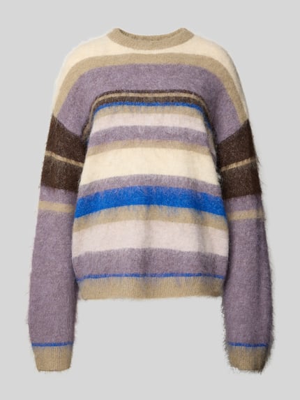 Jake*s Collection Sweter z dzianiny o kroju loose fit z dodatkiem wełny Beżowy 2