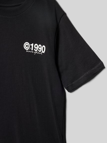 Produktfoto, Dziecięcy t-shirt z bawełny o prostym kroju z okrągłym dekoltem od JACK & JONES, długość tyłu w rozmiarze 140: 55 cm