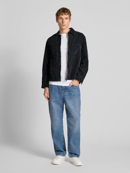 REVIEW Regular fit overhemdjack met structuurpatroon Antraciet - 1