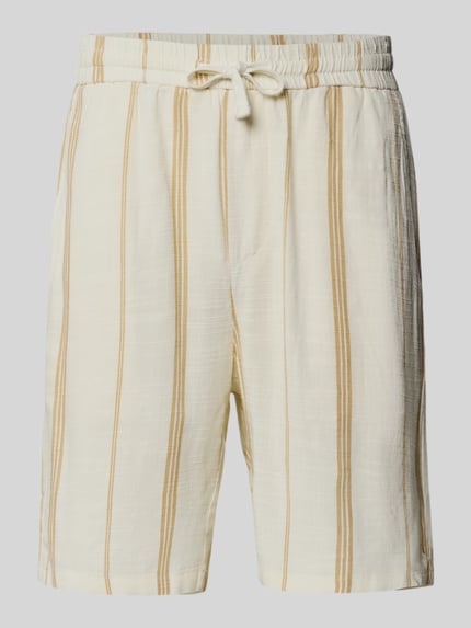 ONLY & SONS Relaxed fit bermuda van een mix van viscose en katoen, model 'TINUS' Offwhite - 2
