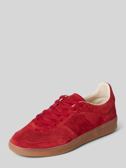BOSS Sneakers van leer, model 'Brenta' Rood - 1