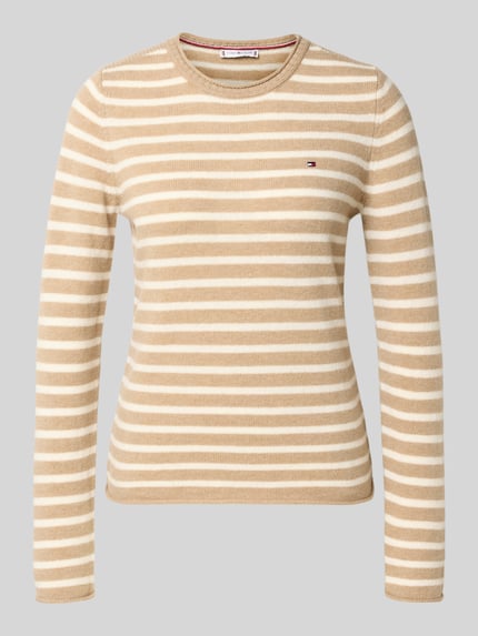Tommy Hilfiger Slim Fit Strickpullover aus reiner Wolle Camel 2