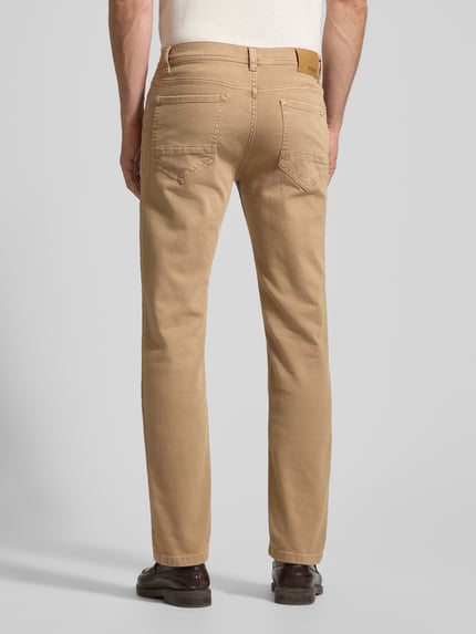 MCNEAL Slim Fit Jeans im 5-Pocket-Design Hellbraun 5