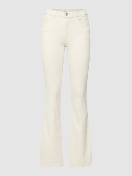 ONLY Flared Cut Jeans mit 5-Pocket-Design Modell 'BLUSH' Ecru 2