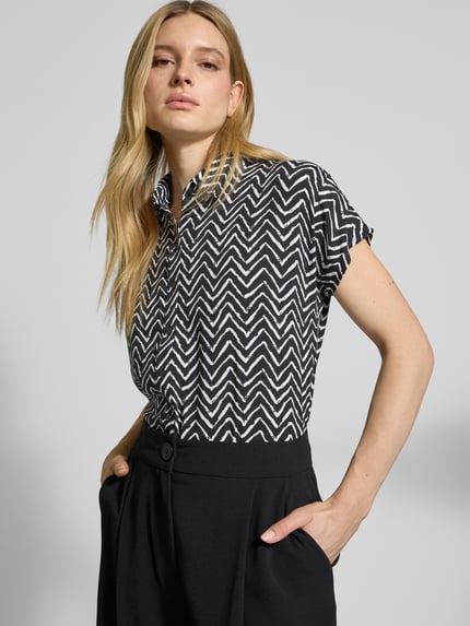 Christian Berg Woman Relaxed fit blouse van pure viscose Zwart - 3