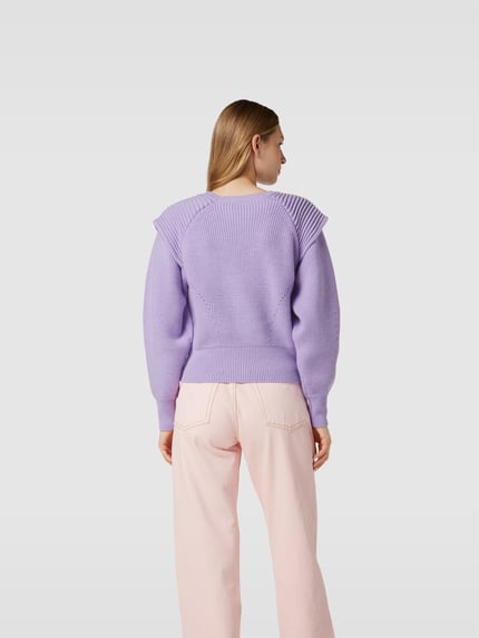 Iro Sweter w dzianinowym wyglądzie Lawendowy 5