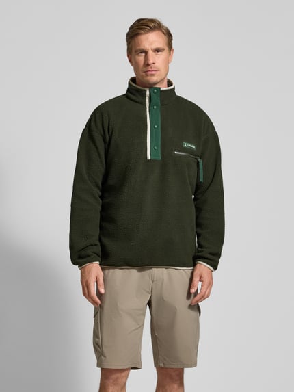 Columbia Sweatshirt mit Stehkragen Oliv 4