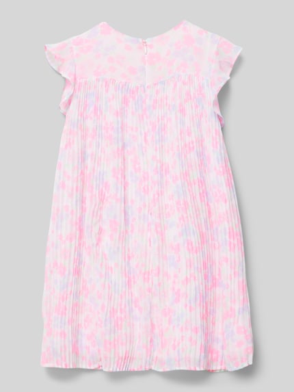 s.Oliver RED LABEL A-Linie Plissee-Kleid mit Volant-Ärmel Rosa 3