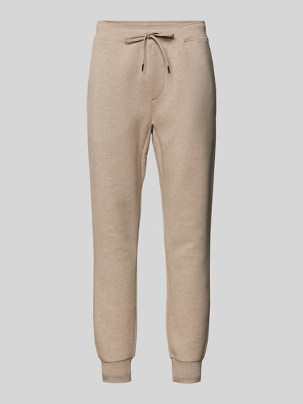 Polo Ralph Lauren Spodnie dresowe o kroju regular fit z dodatkiem bawełny Piaskowy melanż 2