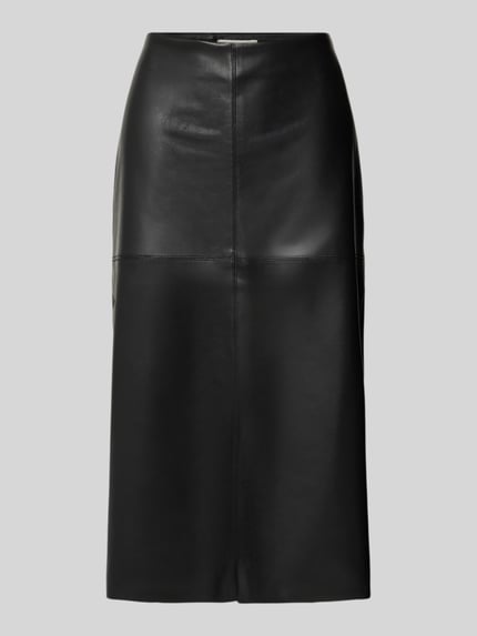 Ausgestellter Midi-Rock in Glattleder-Optik Shop The Look MANNEQUINE