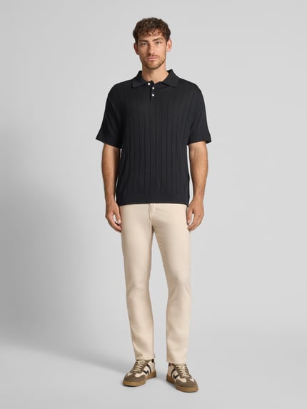 BOSS Slim Fit Stoffhose aus Baumwoll-Mix Modell 'DELAWARE' Offwhite 1