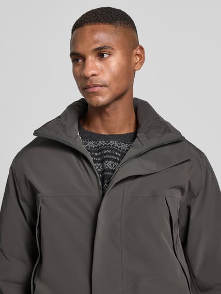 JACK & JONES Premium Parka mit Kapuze und Pattentaschen Modell 'MOON' Mittelgrau 3