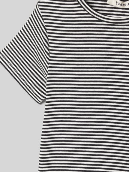 Garcia T-Shirt mit Label-Stitching Black 2