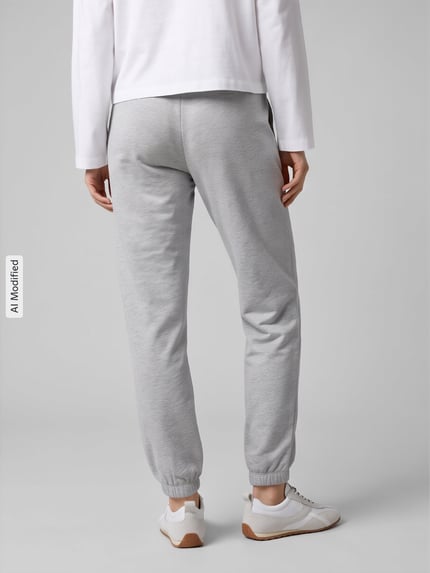 s.Oliver RED LABEL Relaxed Fit Sweathose aus Baumwoll-Mix - s.Oliver x Heidi Klum Hellgrau 5