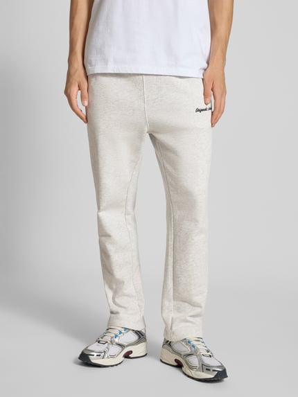 JACK & JONES Sweatpants mit elastischem Bund Modell 'KANE' Offwhite Melange 4