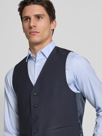 Pierre Cardin Regular fit gilet van scheerwolmix, model 'HUGO' Donkerblauw - 3