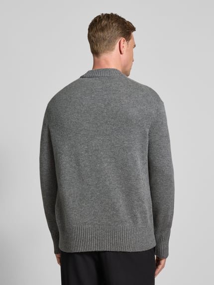Selected Relaxed fit gebreide pullover van een mix van wol en kasjmier, model 'Calle' Middengrijs - 5