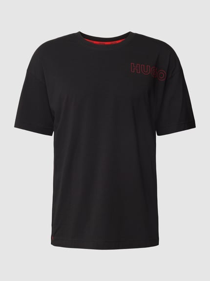 HUGO T-shirt z nadrukiem z logo Model 'Unite' Czarny 2