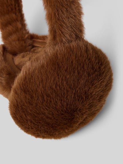 monari Oorwarmers van imitatiebont Donkerbruin - 2
