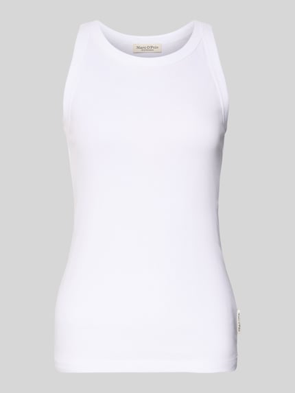 Shaped Fit Tanktop aus Ripp-Jersey mit Rundhalsausschnitt Shop The Look MANNEQUINE
