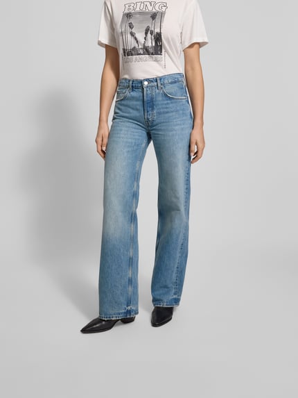 Anine Bing Loose Fit Jeans im 5-Pocket-Design Jeansblau 4
