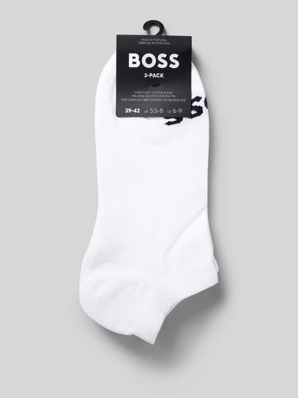 BOSS Sneakersokken met labeldetail in een set van 3 paar Wit - 3