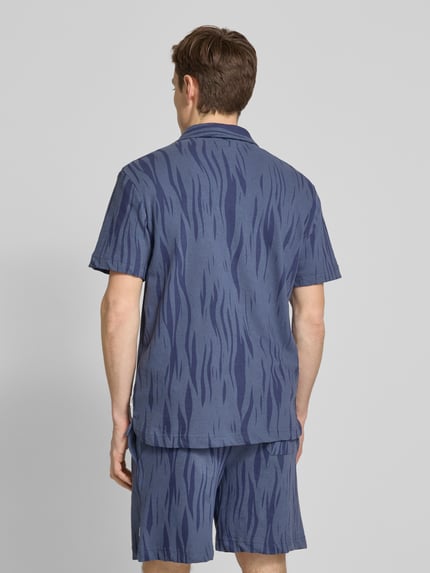 KnowledgeCotton Apparel Loose Fit Freizeithemd mit 1/2-Arm Rauchblau 5