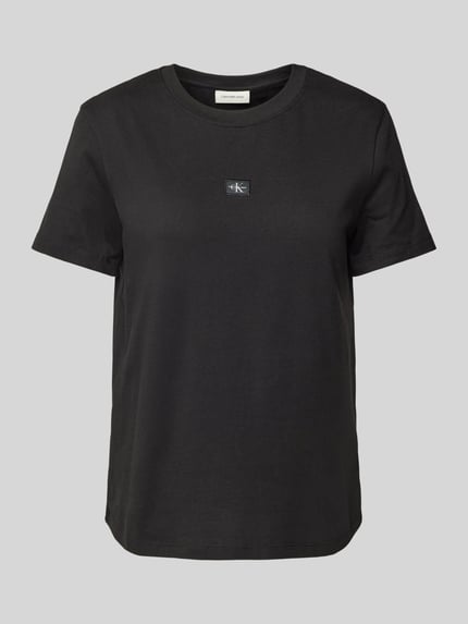Calvin Klein Jeans T-shirt o kroju Regular Fit z nadrukiem z logo Czarny 2