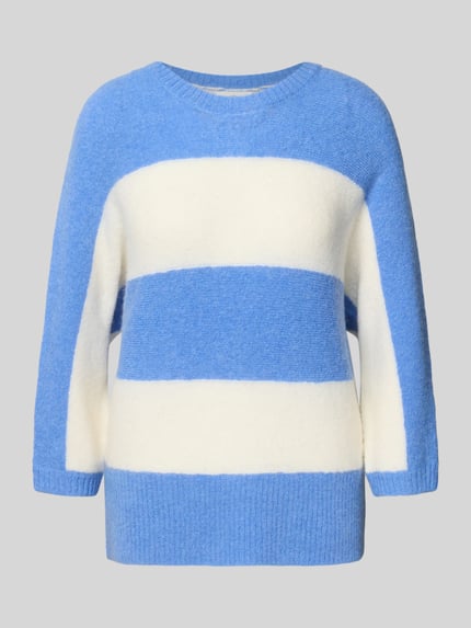 Fynch-Hatton Strickpullover mit Rundhalsausschnitt Royal 2