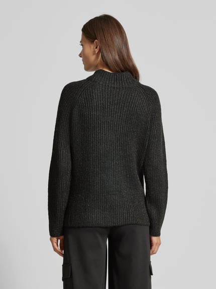 Jake*s Collection Sweter dzianinowy z fantazyjnej przędzy Zielony 5