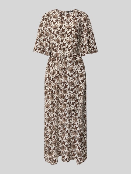 Weekend Max Mara Figurumspielendes Kleid aus Seide Modell 'VARESE' Hellbraun 2