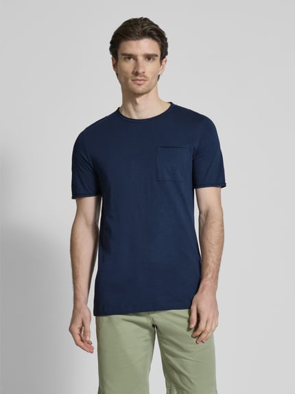 s.Oliver RED LABEL T-shirt o kroju regular fit z czystej bawełny Ciemnoniebieski 4
