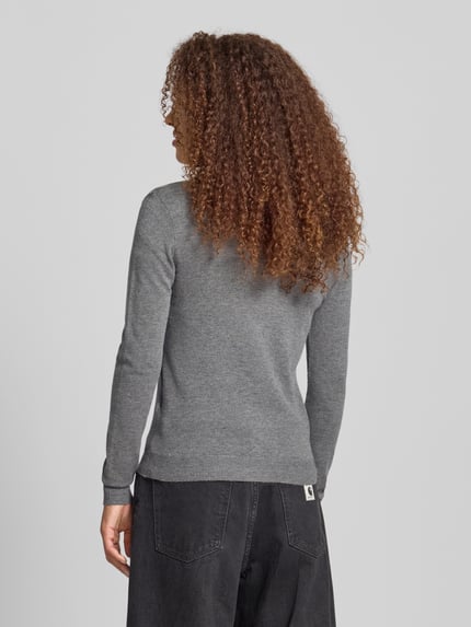 PIECES Kurtka o kroju slim fit z dzianiny z mieszanki wiskozy model ‘NORA’ Średnioszary melanż 5