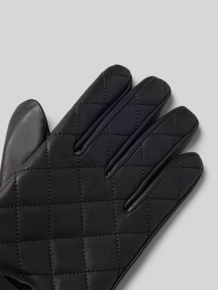 Barbour Handschuhe aus Rindsnappa mit Riegeldetail Black 3