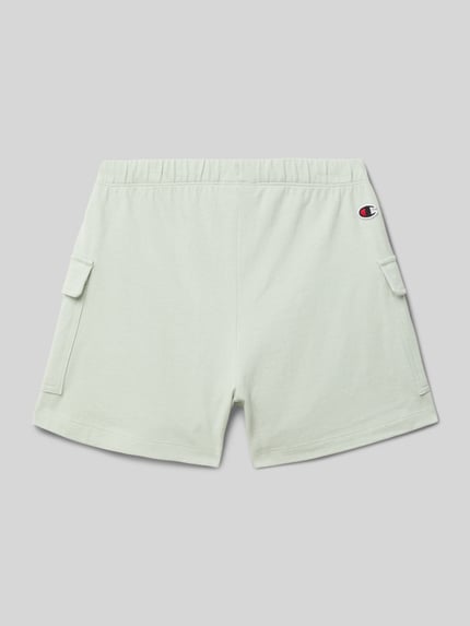 Champion Regular Fit Sweatshorts mit Logo-Patch Schilf 3