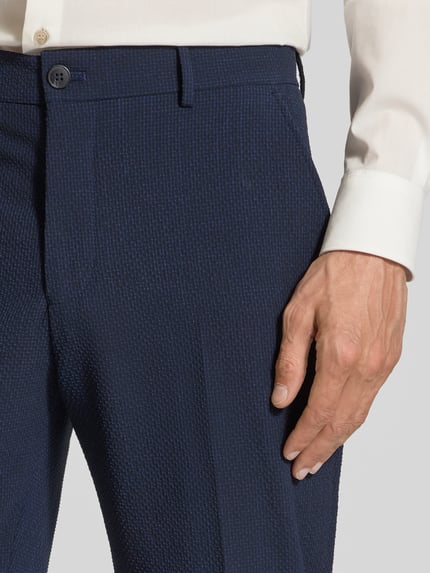 Selected Slim Fit Anzughose mit Bügelfalten Modell 'JOSE' Dunkelblau 3