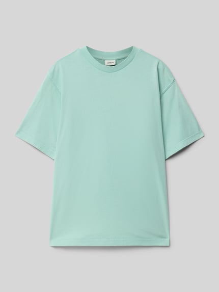 s.Oliver RED LABEL Regular Fit T-Shirt aus reiner Baumwolle Tuerkis 1