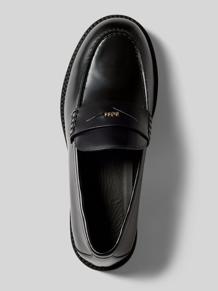 BOSS Slipper aus Kalbsleder Black 3