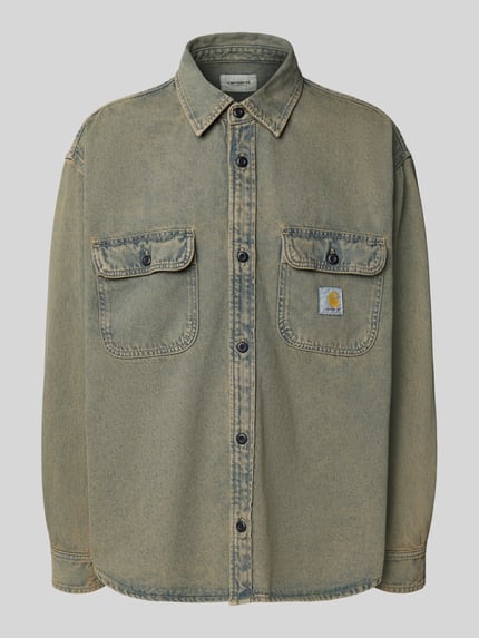 Carhartt Work In Progress Jeanshemd mit Knopfleiste Modell 'Tigan' Jeansblau 2