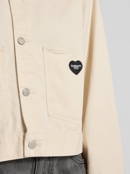 Carhartt Work In Progress Jeansjacke mit Label-Patch Offwhite 3