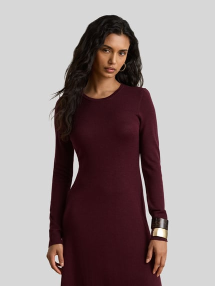 Lauren Ralph Lauren Linia a sukienka casualowa z czystej wełny model 'VORLEY' Rdzawoczerwony 1