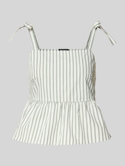 PIECES Regular Fit Trägertop aus reiner Baumwolle Modell 'TAELYN' Offwhite 2