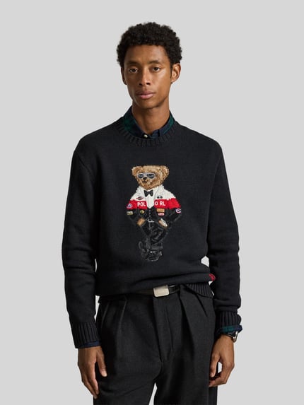 Polo Ralph Lauren Pullover mit Bären-Intarsie Black 4