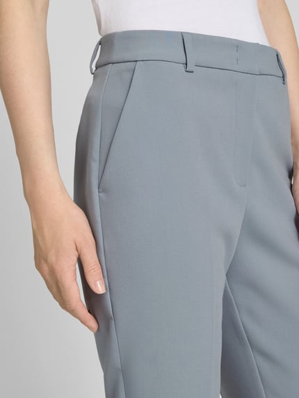 COMMA Spodnie do garnituru o kroju slim fit w kant Szaroniebieski 3