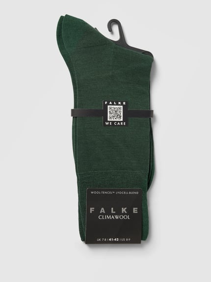 FALKE Sokken met wol, model 'ClimaWool' Donkergroen - 3