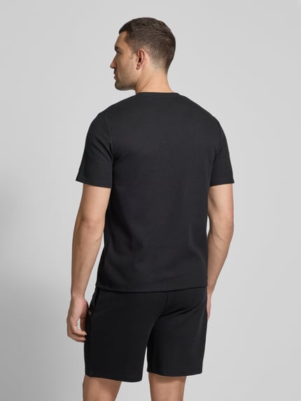 BOSS T-shirt met labelstitching Zwart - 5