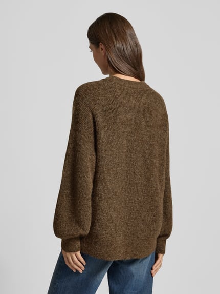 Selected Relaxed Fit Pullover aus Woll-Mix Modell 'LULU' Dunkelbraun 5