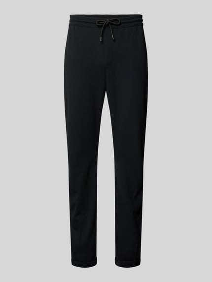 Tom Tailor Denim Chinosy o kroju tapered z dodatkiem wiskozy Czarny 2