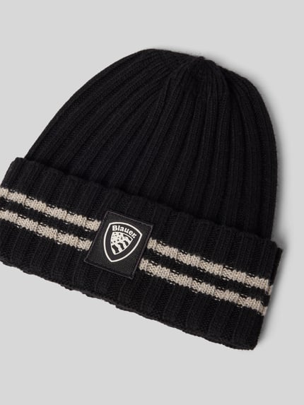 Blauer USA Beanie van mix van viscose en kasjmier Zwart - 2