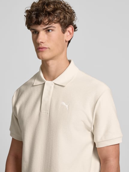 PUMA Performance Relaxed Fit Poloshirt mit Label-Stitching Offwhite 3